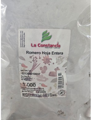 ROMERO HOJA ENTERA CONSTANCIA BOLSA 1KG.