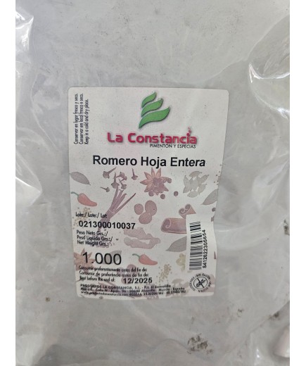 ROMERO HOJA ENTERA CONSTANCIA BOLSA 1KG.