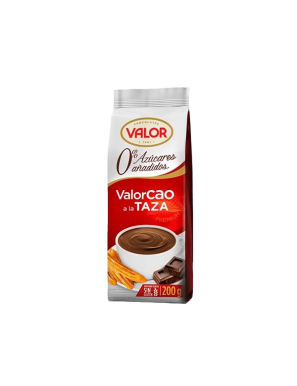 CACAO A LA TAZA VALORCAO S/AZUCAR BOLSA 200 GR