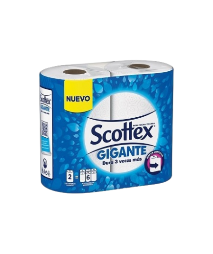 ROLLO COCINA SCOTTEX GIGANTE 2 6 ROLLOS