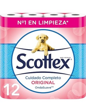 PAPEL HIGIENICO SCOTTEX 2 CAPAS  B/12 ROLLOS