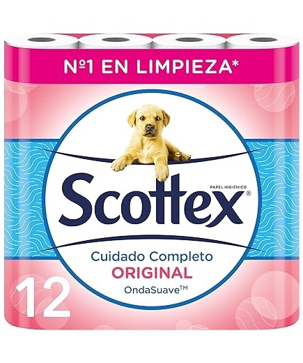 PAPEL HIGIENICO SCOTTEX 2 CAPAS  B/12 ROLLOS