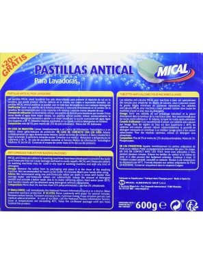 ANTICAL LAVADORA MICAL PASTILLAS C/32+8 UD