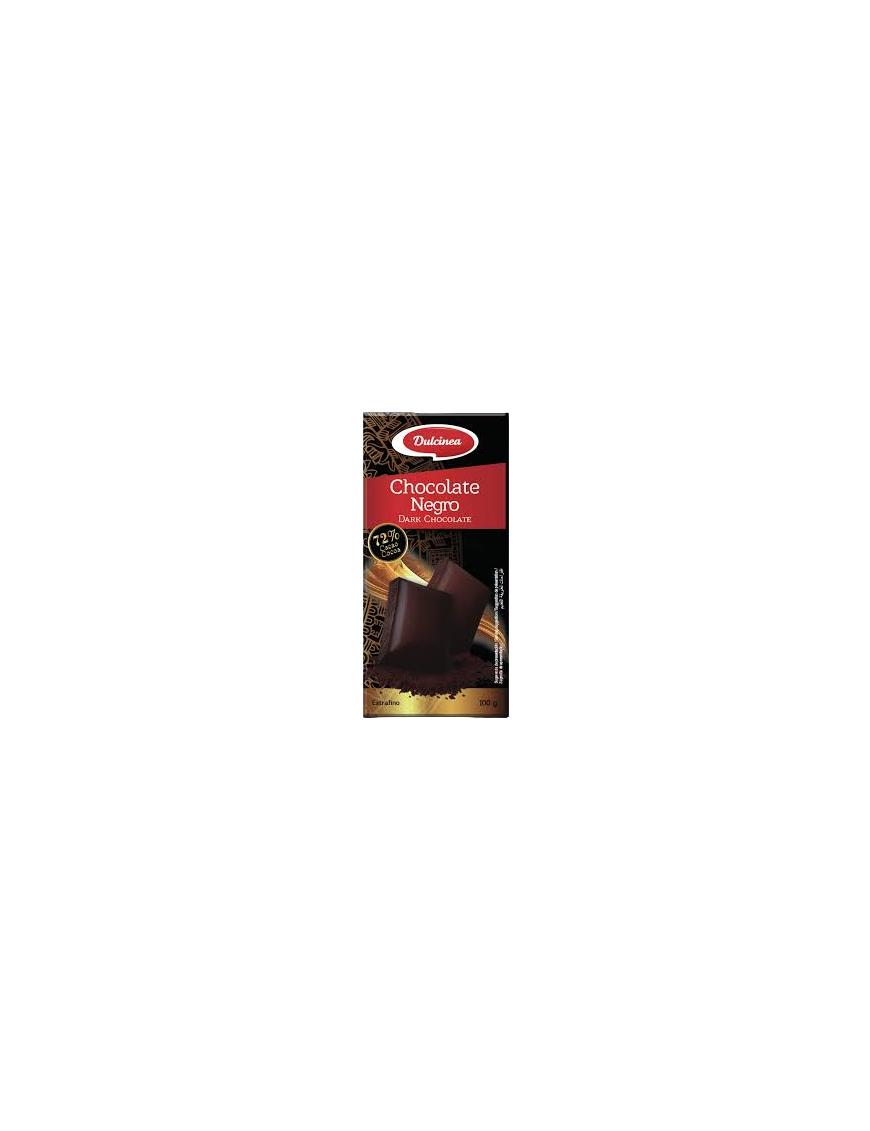 CHOCOLATE DULCINEA NEGRO 72% CACAO T/100 GR