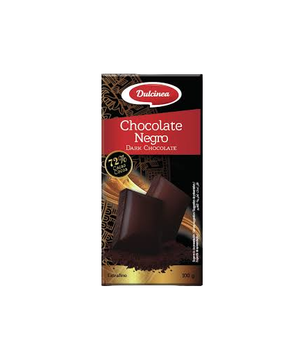 CHOCOLATE DULCINEA NEGRO 72% CACAO T/100 GR