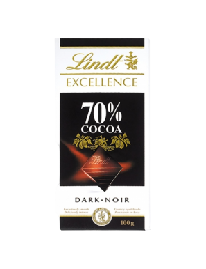 CHOCOLATE LINDT 70% NOIR EST/100 GR