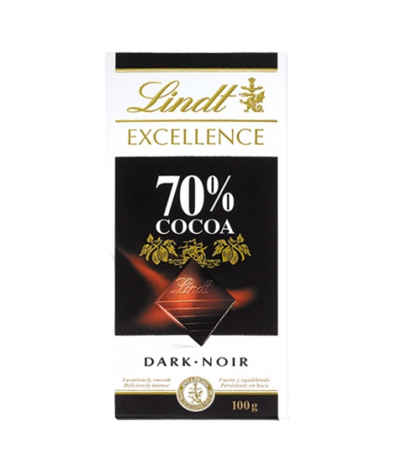 CHOCOLATE LINDT 70% NOIR EST/100 GR