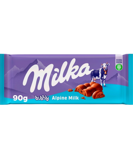 CHOCOLATE MILKA BUBBLY P/90 GR