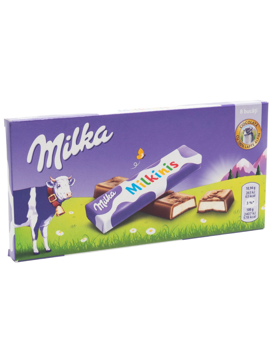 CHOCOLATE MILKA MILKINIS 8 UNIDADES P/87,5 GR