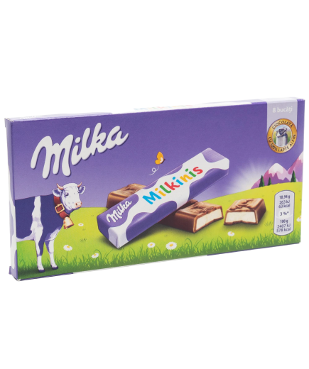 CHOCOLATE MILKA MILKINIS 8 UNIDADES P/87,5 GR