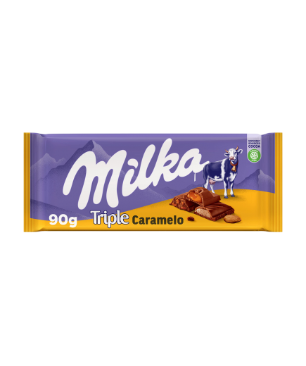 CHOCOLATE MILKA TRIPLE CARAMELO T/90 GR