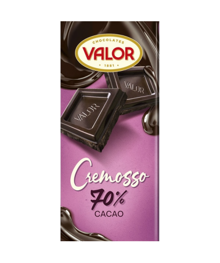 CHOCOLATE VALOR CREMOSSO 70% CACAO T/90GR