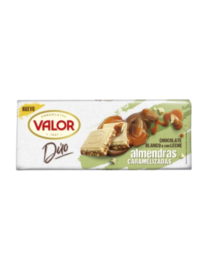 CHOCOLATE VALOR DUO ALMENDRA CARAMELIZADA T/170GR