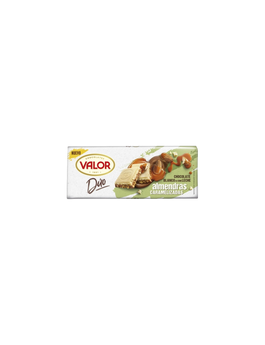 CHOCOLATE VALOR DUO ALMENDRA CARAMELIZADA T/170GR