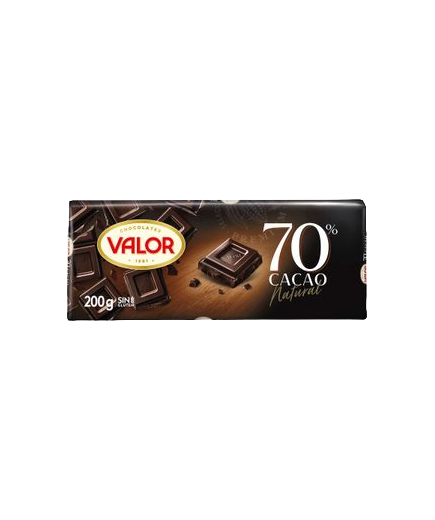 CHOCOLATE VALOR NEGRO 70% CACAO T/200 GR