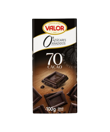 CHOCOLATE VALOR NEGRO 70% S/AZUCAR T/100GR