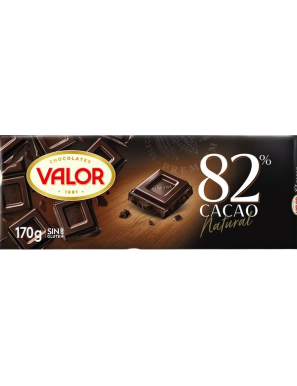 CHOCOLATE VALOR NEGRO 82% CACAO T/170 GR