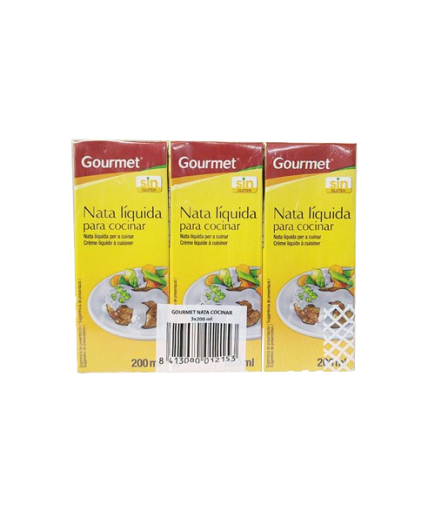 NATA COCINA 18% GOURMET 200 ML PACK-3 UD