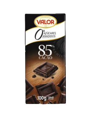 CHOCOLATE VALOR NEGRO 85% S/AZUCAR T/100 GR