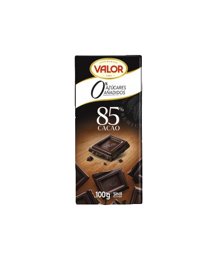 CHOCOLATE VALOR NEGRO 85% S/AZUCAR T/100 GR