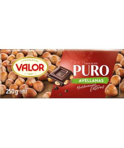 CHOCOLATE VALOR PURO AVELLANA 250GR