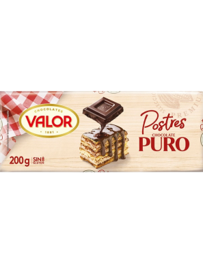 CHOCOLATE VALOR PURO POSTRES  T/200 GR