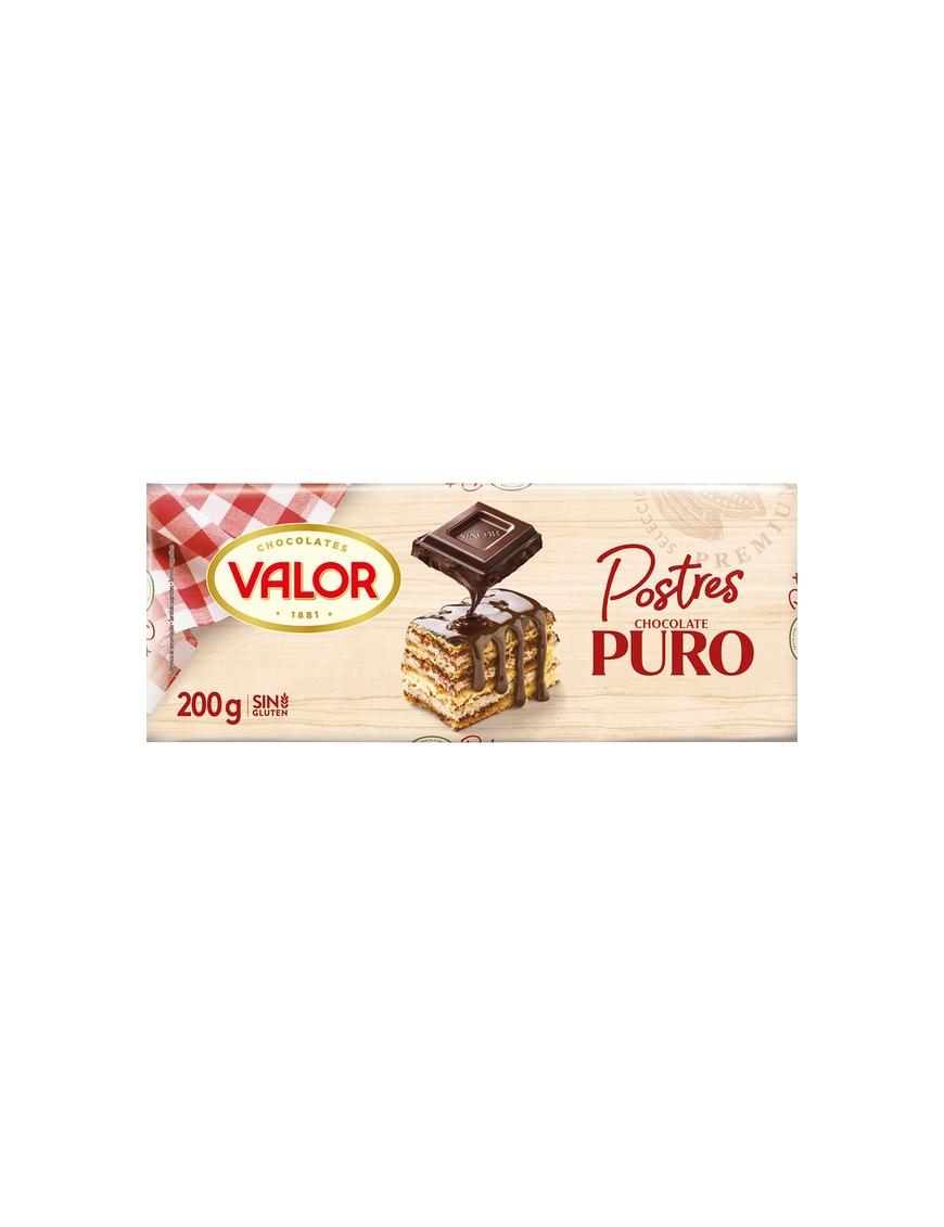 CHOCOLATE VALOR PURO POSTRES  T/200 GR