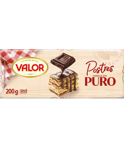 CHOCOLATE VALOR PURO POSTRES  T/200 GR