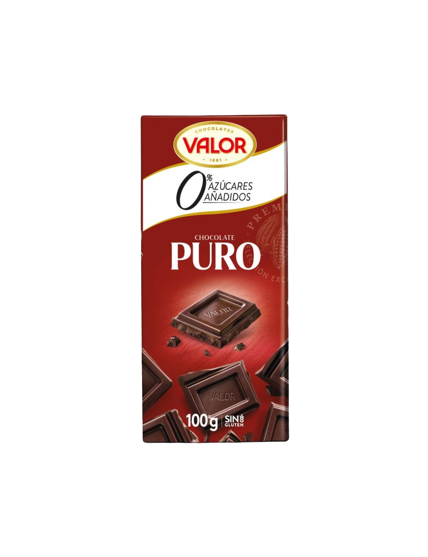 CHOCOLATE VALOR PURO S/AZUCAR 100GR