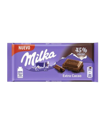 DULCES LAGUIMAR CHOCOLATE MILKA EXTRA CACAO 100GR