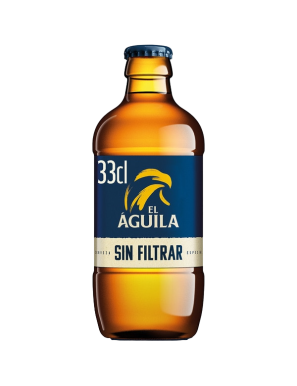 CERVEZA EL AGUILA SIN FILTRAR 5.5% VIDRIO-33.CL.