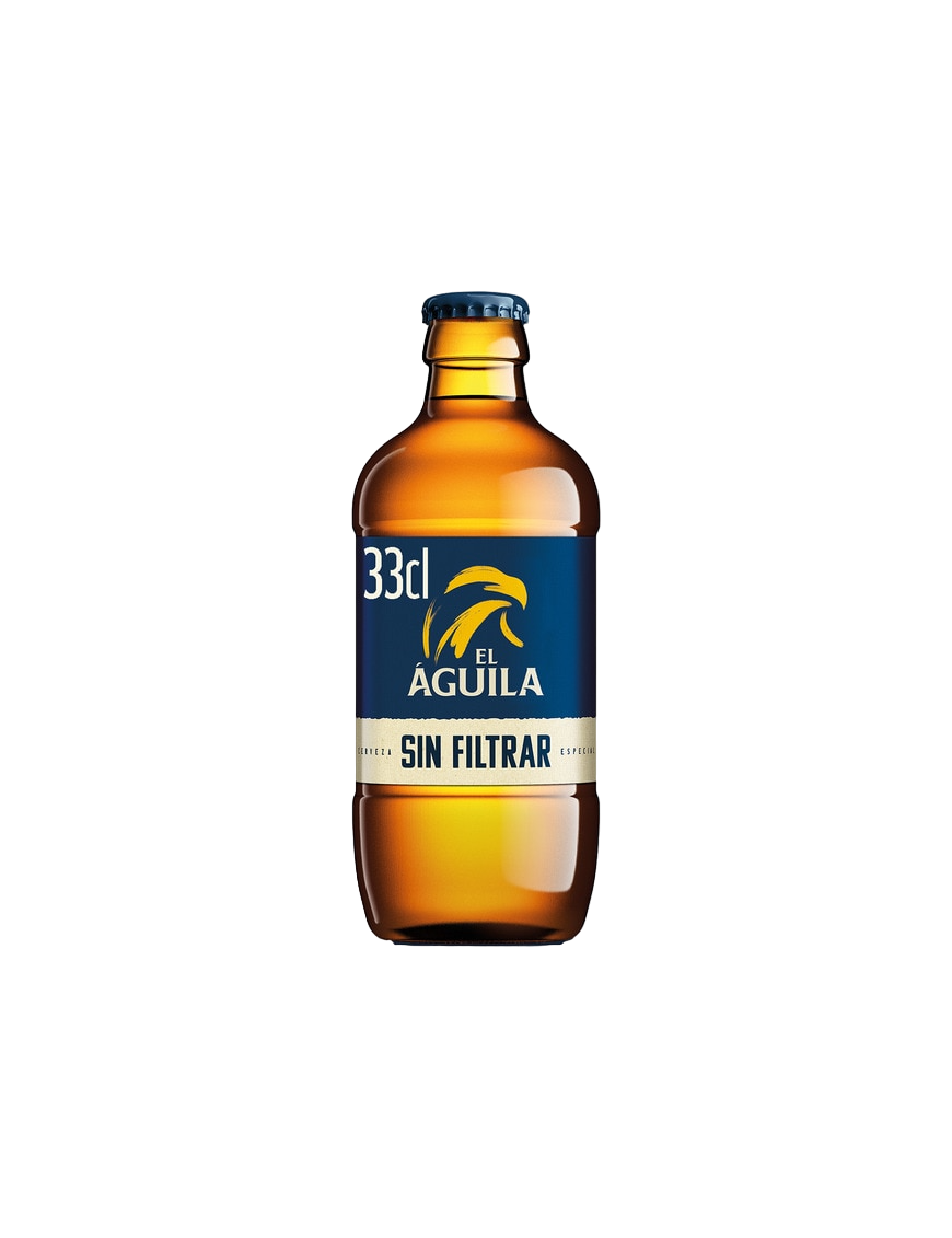 CERVEZA EL AGUILA SIN FILTRAR 5.5% VIDRIO-33.CL.