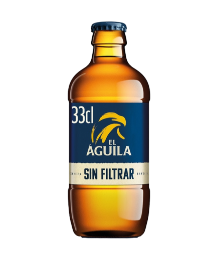 CERVEZA EL AGUILA SIN FILTRAR 5.5% VIDRIO-33.CL.