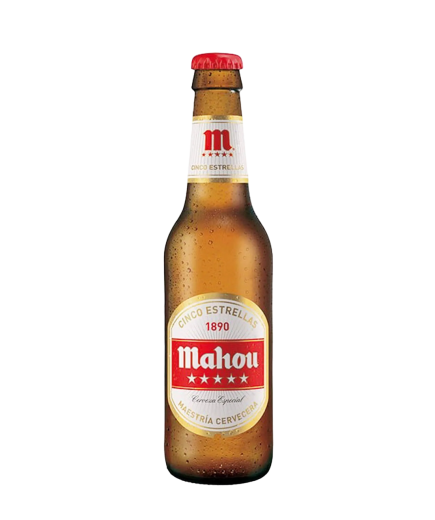 CERVEZA MAHOU 5***** BOTELLA 33 CL.UD. (OJO)