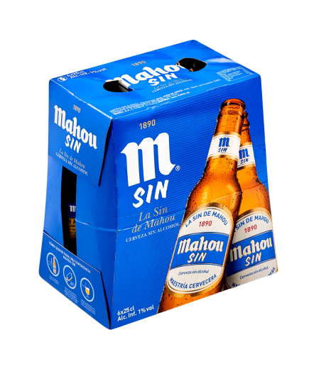 CERVEZA MAHOU S/ALCOH. BOT/25 CL.P/6.UD.