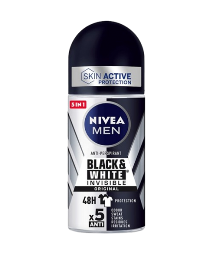 DESODORANTE NIVEA MEN BLACK & WHITE ROLL-ON 50ML