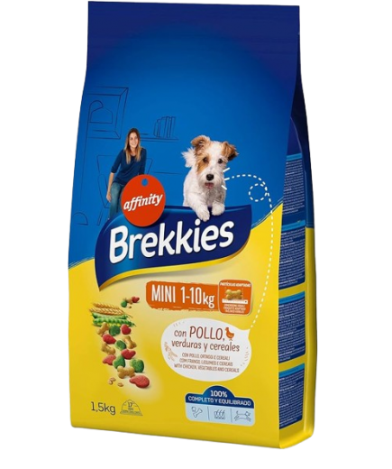 COMIDA PERROS BREKKIES MINI B/1.5 KG