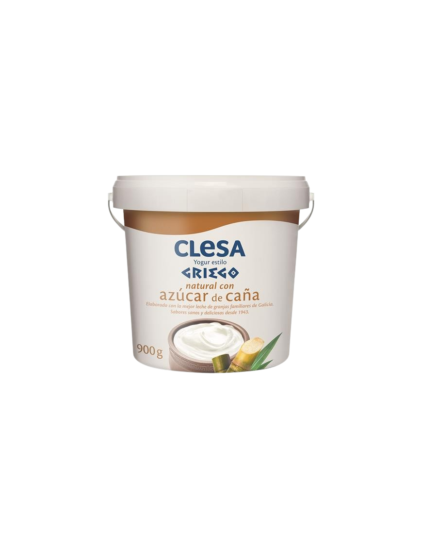 CLESA YOGUR GRIEGO CON AZUCAR DE CAÑA CUBO 900GR