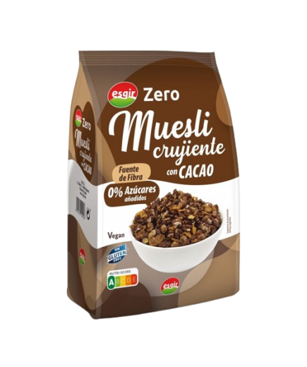 CEREAL MUESLI CRUJ CACAOZERO ESGIR S/GLUTEN B/300G