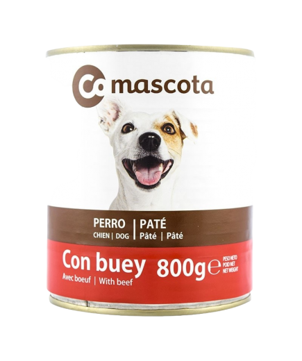 COMIDA PERROS COMASCOTAS  BUEY LATA 800 GR