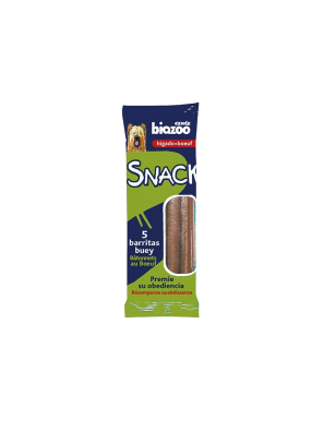 COMIDA PERROS BIOZOO SNACKS DE BUEY B/5 UD