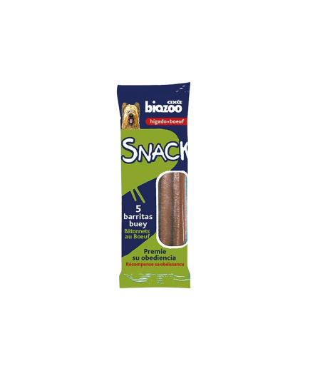 COMIDA PERROS BIOZOO SNACKS DE BUEY B/5 UD