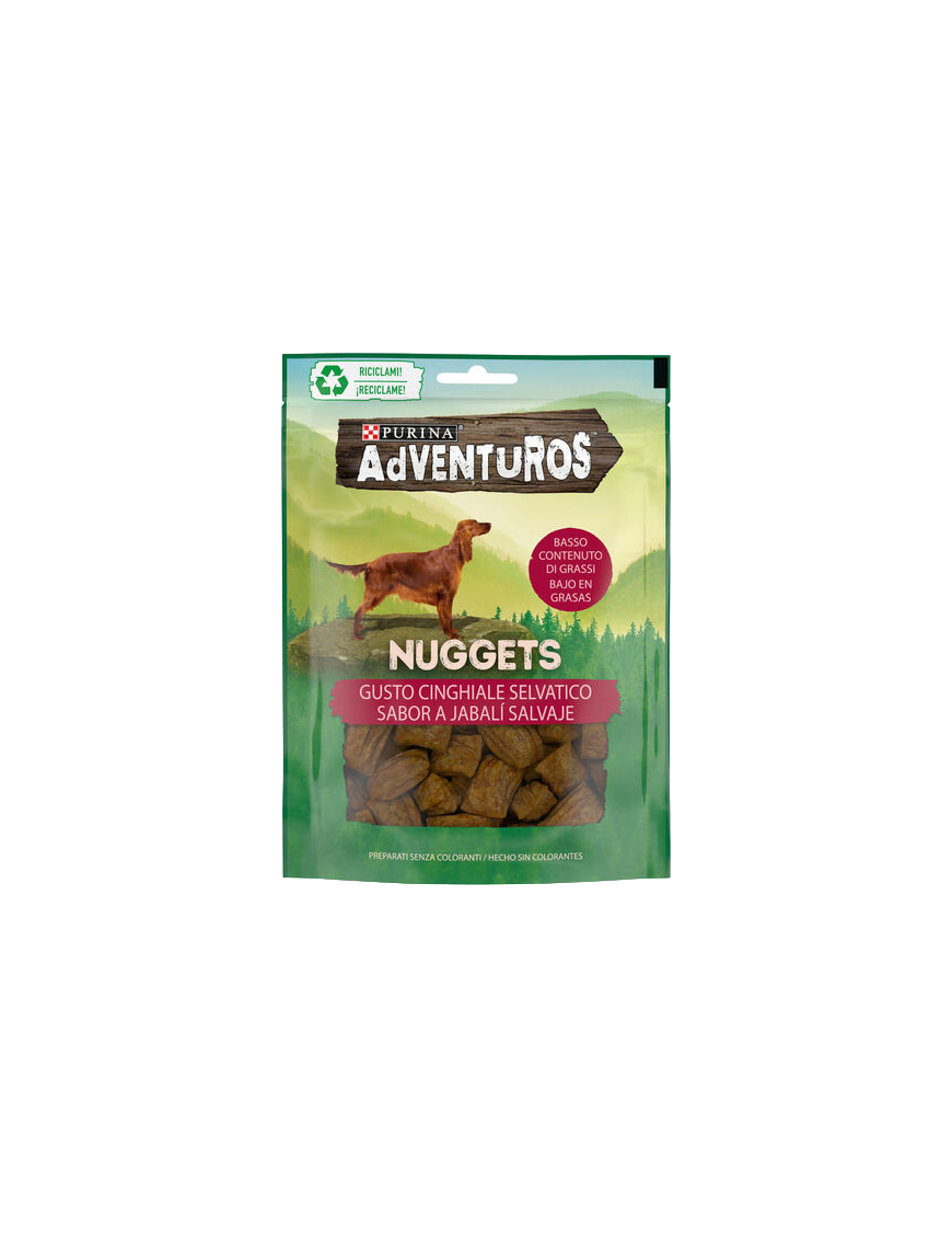 SNACK PERROS ADVENTUROS NUGGETS JABALI B/90G