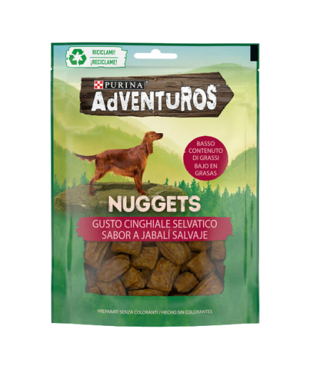 SNACK PERROS ADVENTUROS NUGGETS JABALI B/90G