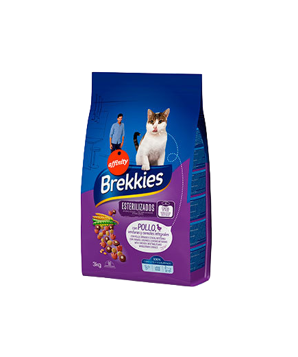 COMIDA GATOS BREKKIES ESTERILIZADOS B/3 KG