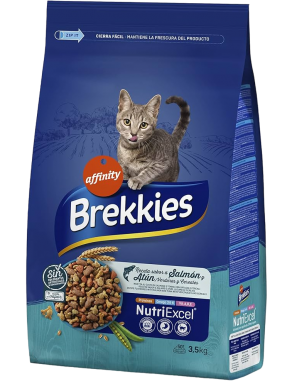 COMIDA GATOS BREKKIES SALMON B/3,5 KG