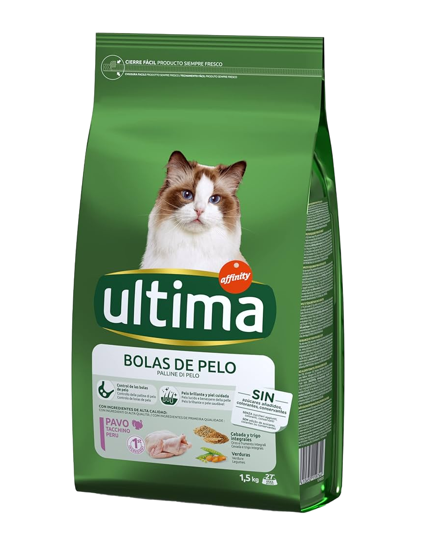 COMIDA GATOS ULTIMA EST. BOLAS DE PELO B/1.5 KG