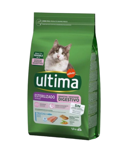 COMIDA GATOS ULTIMA ESTERILIZADO SENSIBLE B/1.5 KG