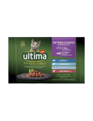 COMIDA GATOS PATE ULTIMA ESTER. PESCADO P/ 4X85 GR