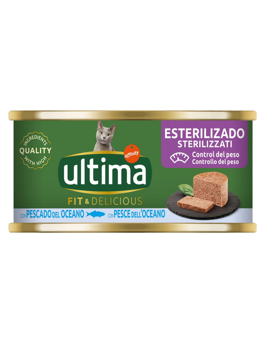 COMIDA GATOS PATE ULTIMA FIT DELI PESCADO T/85G